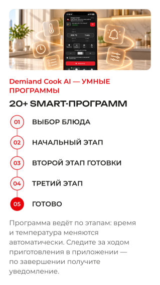 Аэрогриль DEMIAND HARRINGTON DK-5100/Черный с Wi-Fi управлением