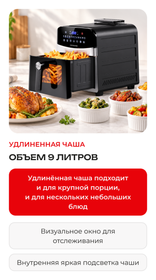 Аэрогриль DEMIAND SANDERS MAX DK-2400/Черный-Wifi