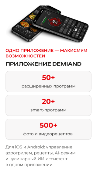 Аэрогриль DEMIAND SANDERS DK-2200/Черный-Wifi
