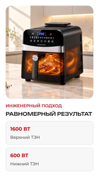 Аэрогриль DEMIAND SANDERS MAX DK-2400/Черный-Wifi