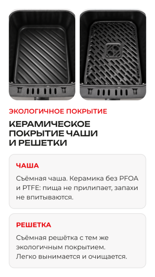 Аэрогриль DEMIAND SANDERS DK-2200/Черный-Wifi