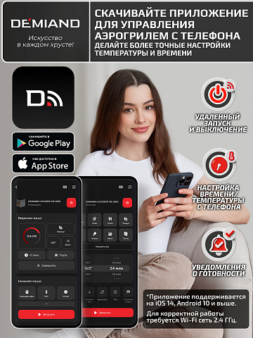 Аэрогриль DEMIAND LEOCRISP DK-2500/Черный-Wifi