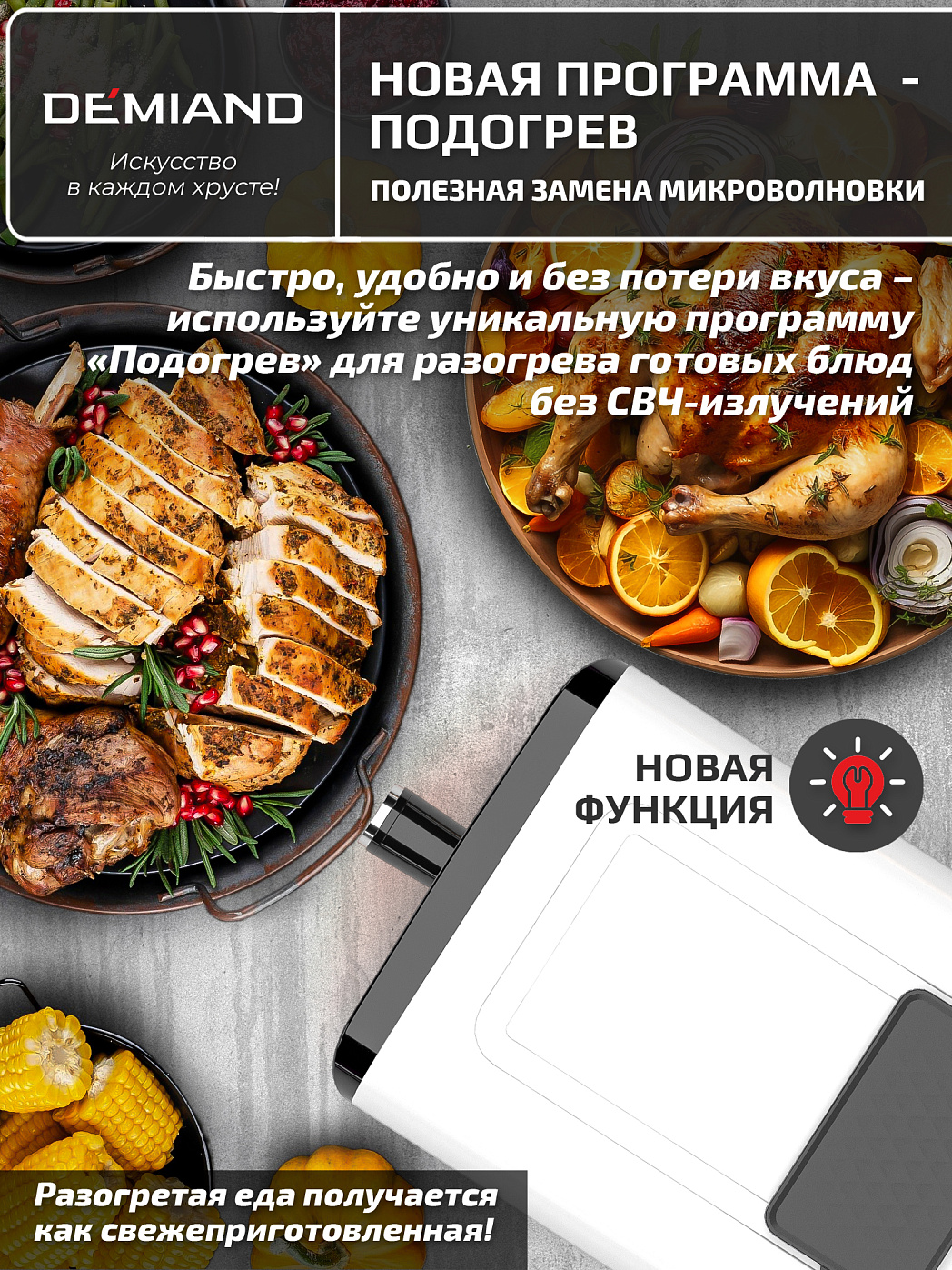 картинка Аэрогриль DEMIAND SANDERS MAX DK-2400/Белый-Wifi