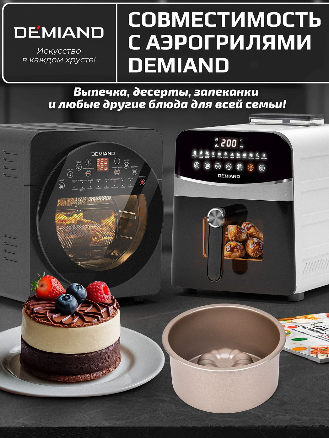 картинка Формы для выпечки «Цветок» АА-136 к аэрогрилям DEMIAND