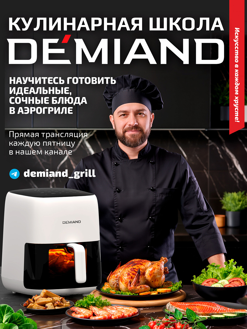 картинка Аэрогриль DEMIAND TARVIN DK-5200/Белый с Wi-Fi управлением