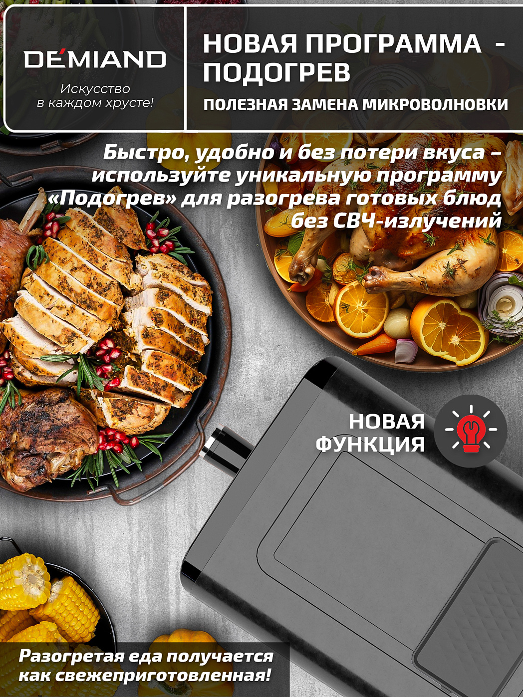 картинка Аэрогриль DEMIAND SANDERS MAX DK-2400/Черный-Wifi