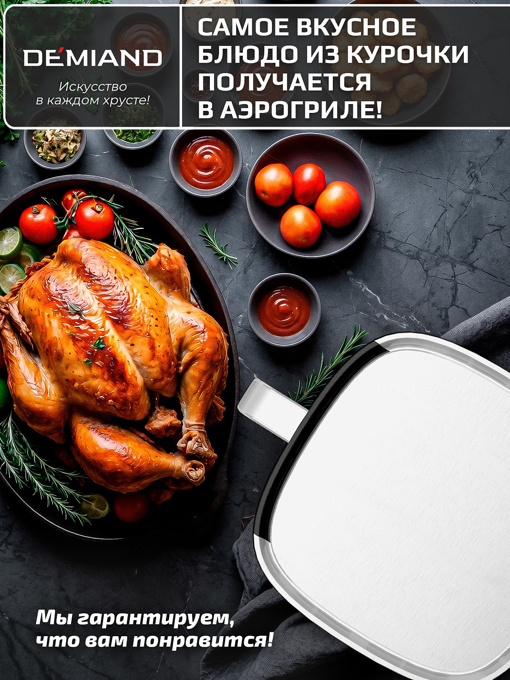 картинка Аэрогриль DEMIAND KRISPER DK-5300/Белый с Wi-Fi управлением