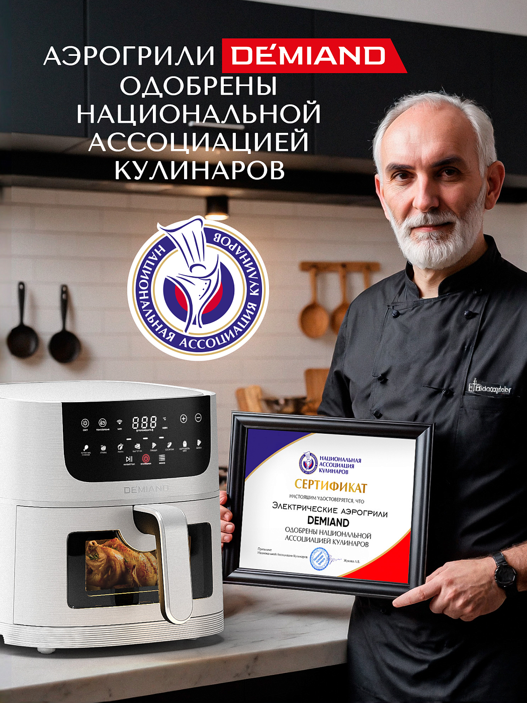 картинка Аэрогриль DEMIAND LEOCRISP DK-2500/Белый-Wifi