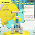 Беговел для детей от 1 до 3 лет DEMIAND, облегченный 2.3 кг, регулировка сиденья, бесшумные колеса, алюминиевая рама, быстрая сборка, идеальный подарок ребенку, 4 цвета, BB-1/GREEN — изображение 2