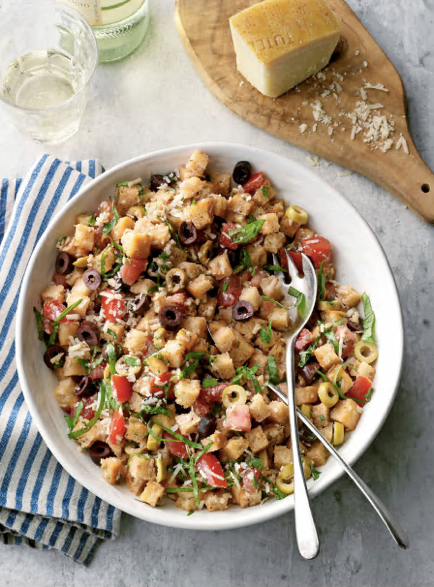 Итальянский хлебный салат с оливками